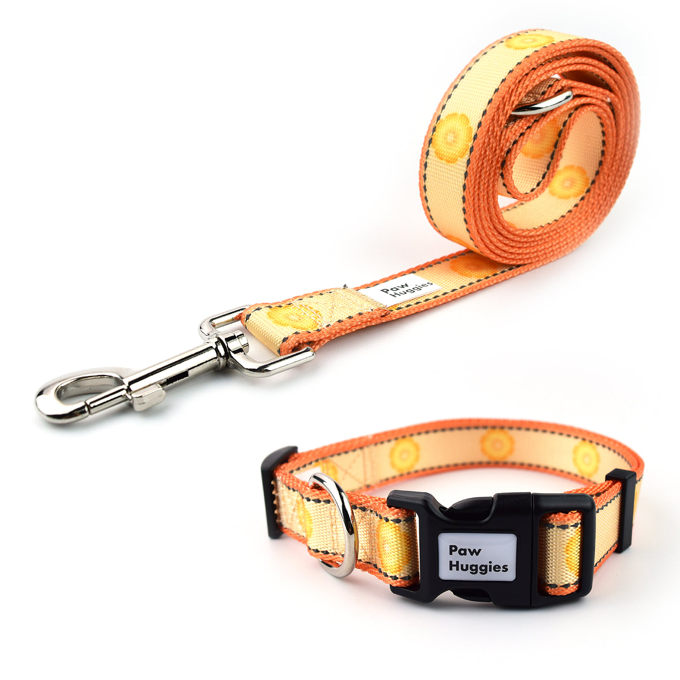 PawHuggies Sun-Kissed Dog Essentials Set Collar Leash - Paw Huggies