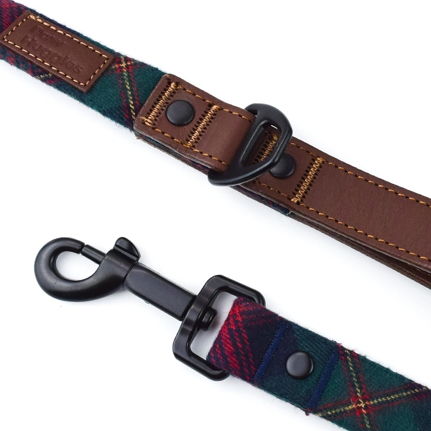 PawHuggies Premium Plaid Flannel Dog Harness Leash Set - Paw Huggies