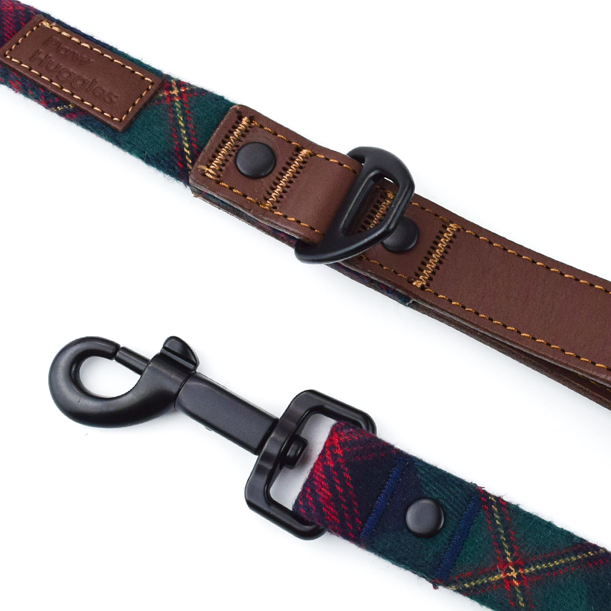 PawHuggies Premium Plaid Flannel Dog Harness Leash Set - Paw Huggies